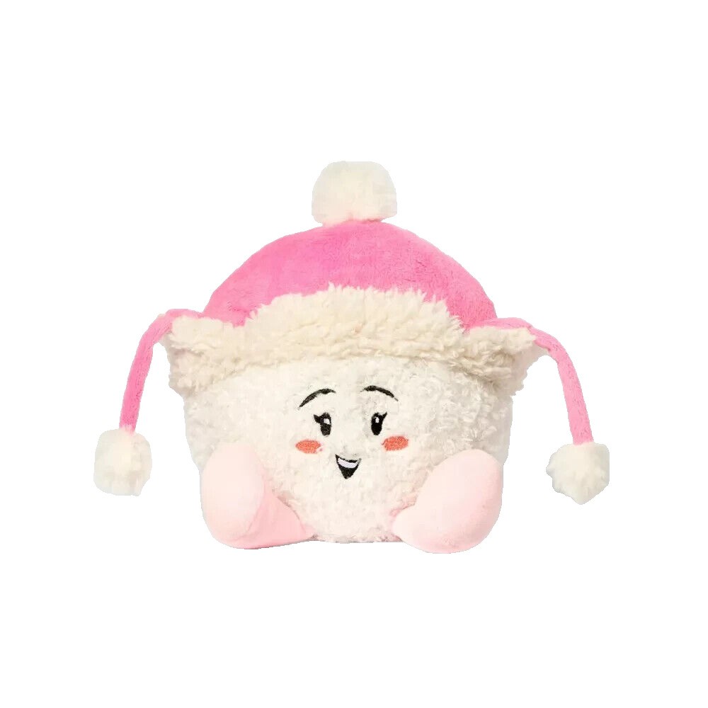 Gigglescape 6" Holiday Snowball with Pink Hat Soft Plush Toy - Bellso